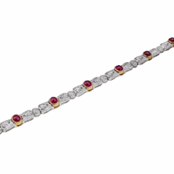 "Scarlett Stream" Diamond and Ruby Bracelet