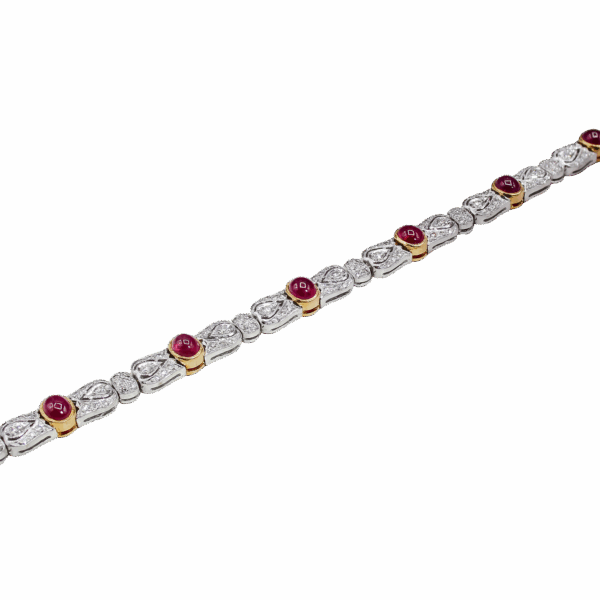 "Scarlett Stream" Diamond and Ruby Bracelet