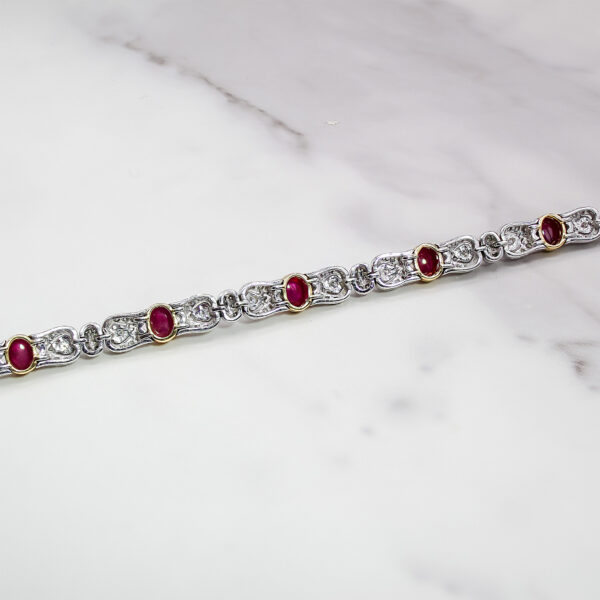 "Scarlett Stream" Diamond and Ruby Bracelet - Image 3
