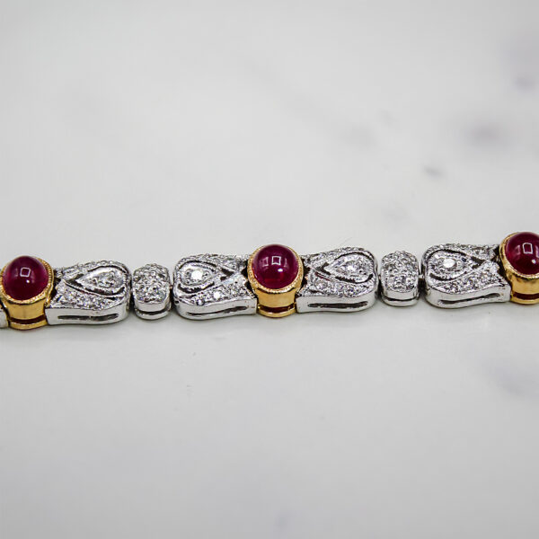 "Scarlett Stream" Diamond and Ruby Bracelet - Image 2