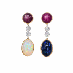 "Cosmic" Cabochon Drop Earrings