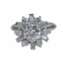 Snowburst Diamond Cluster Ring