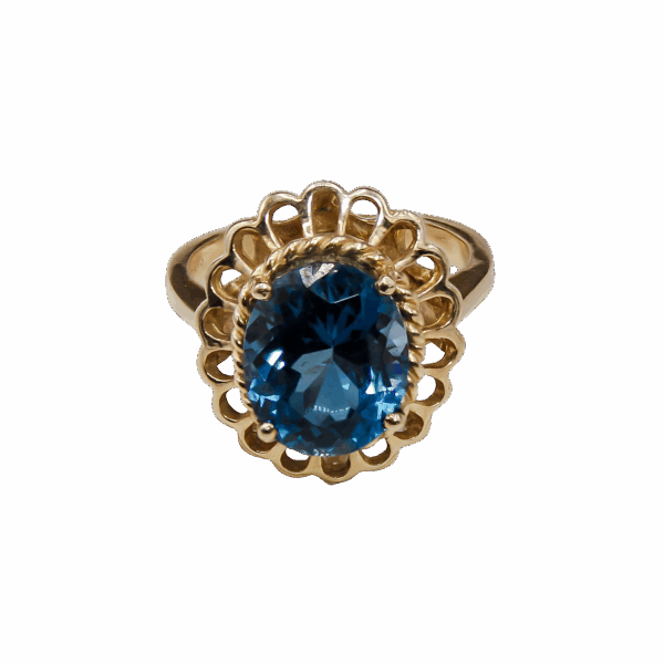 "Aegean Dream" Blue Topaz Ring