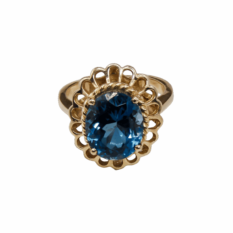 "Aegean Dream" Blue Topaz Ring