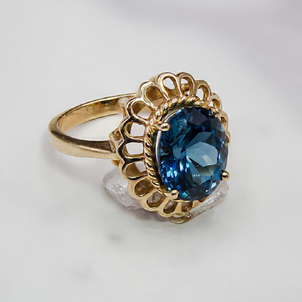 "Aegean Dream" Blue Topaz Ring - Image 2