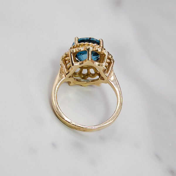 "Aegean Dream" Blue Topaz Ring - Image 4