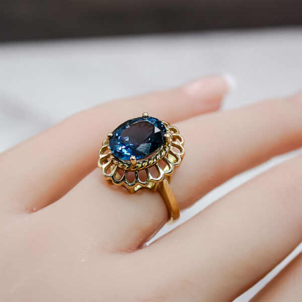 "Aegean Dream" Blue Topaz Ring - Image 5