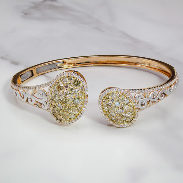 Dabakarov Yellow & White Diamond Bracelet - Image 4