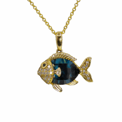 EFFY Topaz Fish Pendant