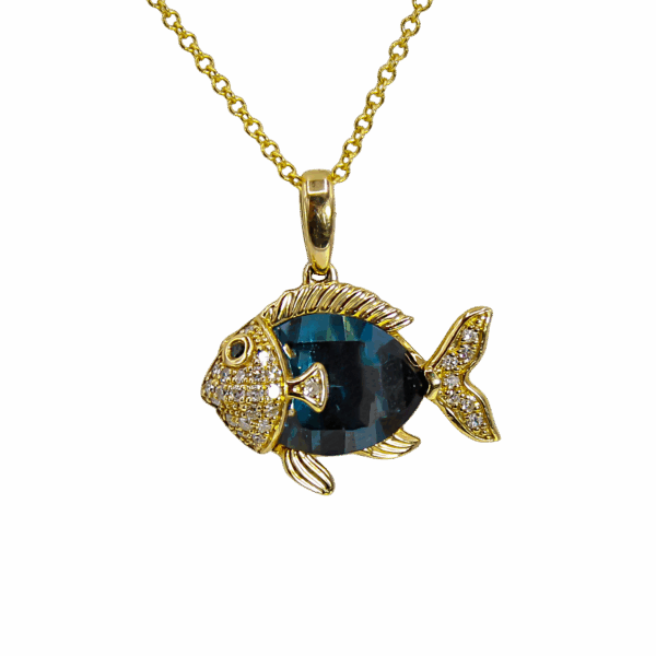 EFFY Topaz Fish Pendant