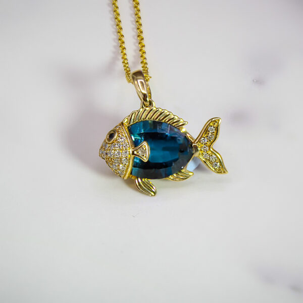 EFFY Topaz Fish Pendant - Image 2