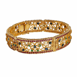 "Royal Bloom" Gemstone Bangle