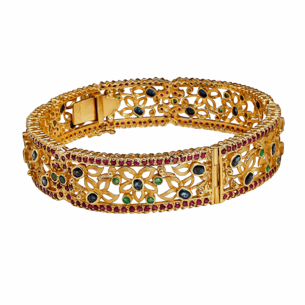 "Royal Bloom" Gemstone Bangle
