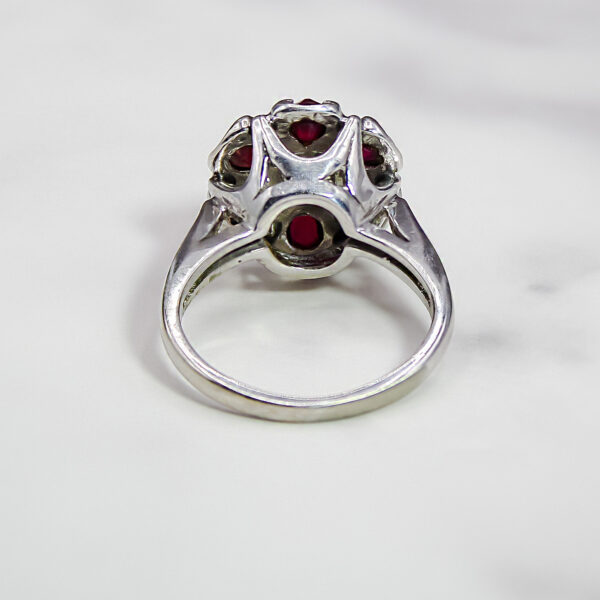"Vintage Bloom" Garnet & Diamond Ring - Image 3