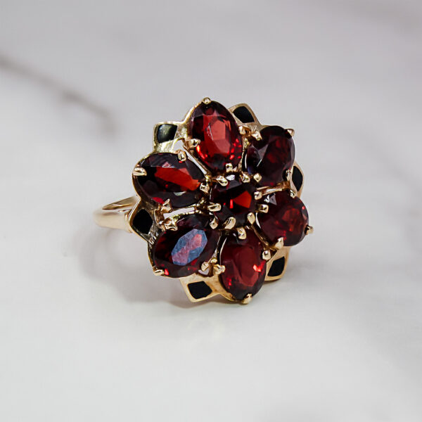 Blossom Cluster Garnet Ring - Image 2