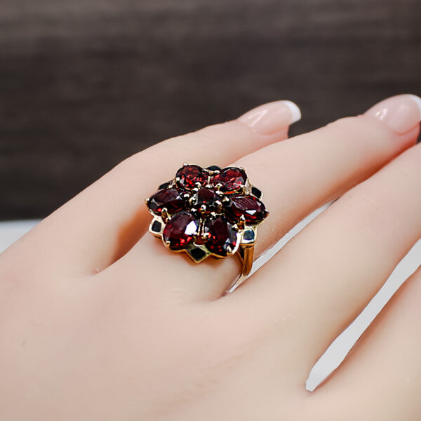Blossom Cluster Garnet Ring - Image 4