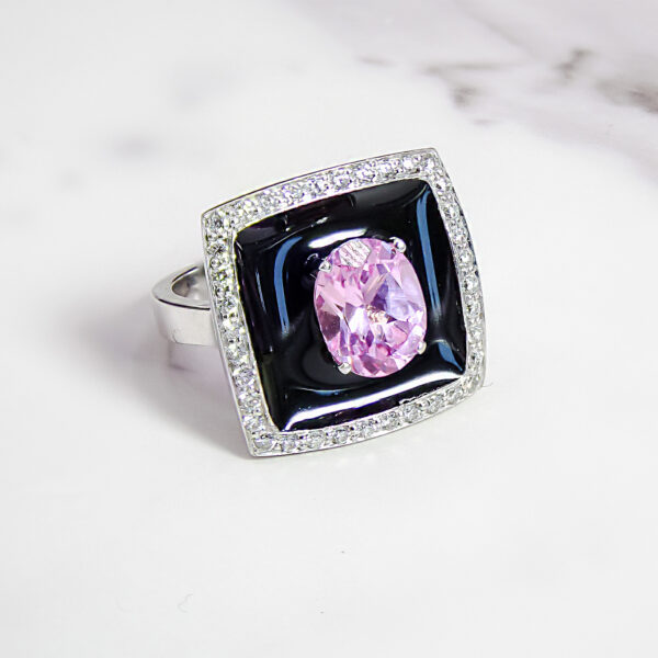 "The Pink Duchess" Cocktail Ring - Image 2