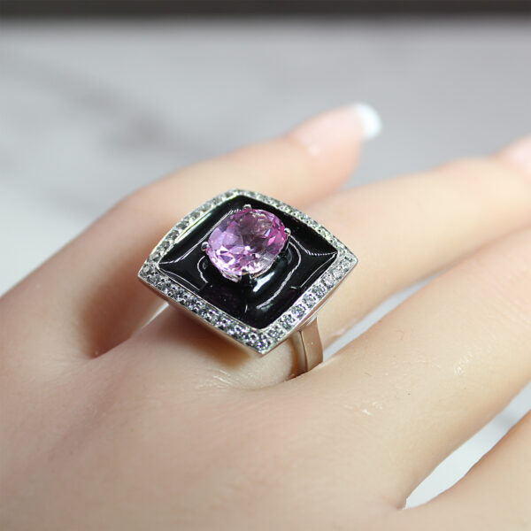 "The Pink Duchess" Cocktail Ring - Image 4