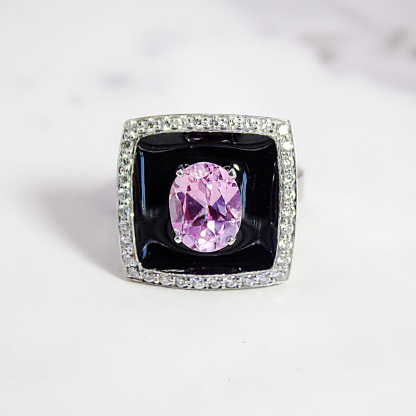 "The Pink Duchess" Cocktail Ring - Image 5