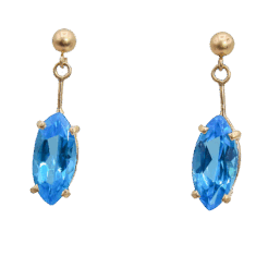 Azure Marquise Topaz Drop Earrings