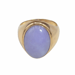 Lavender Jade Cabochon Ring