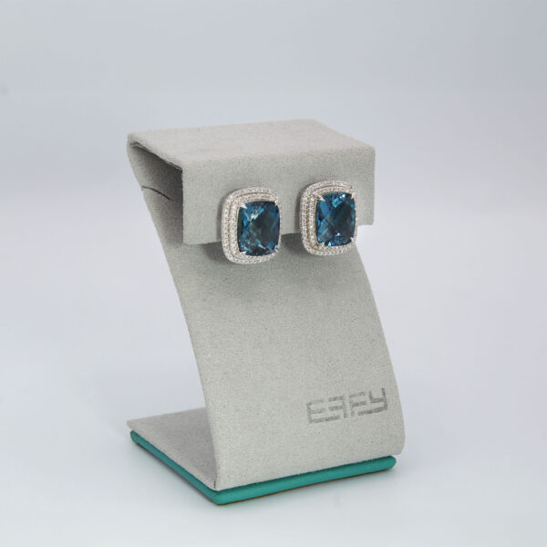 EFFY Blue Topaz Stud Earrings - Image 3