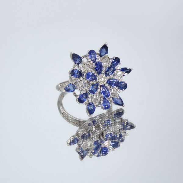 "Blue Star" Sapphire and Diamond Ring - Image 2