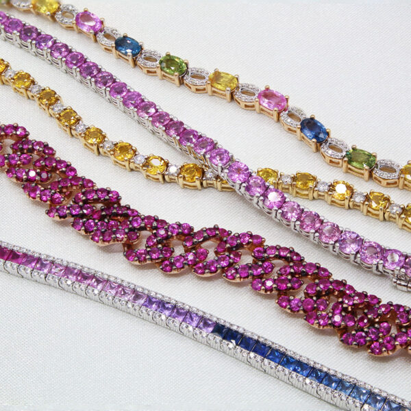 "Mod" Pink Sapphire Bracelet - Image 4