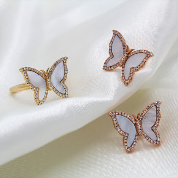 DABAKAROV Mother of Pearl Butterfly Earrings - Image 2