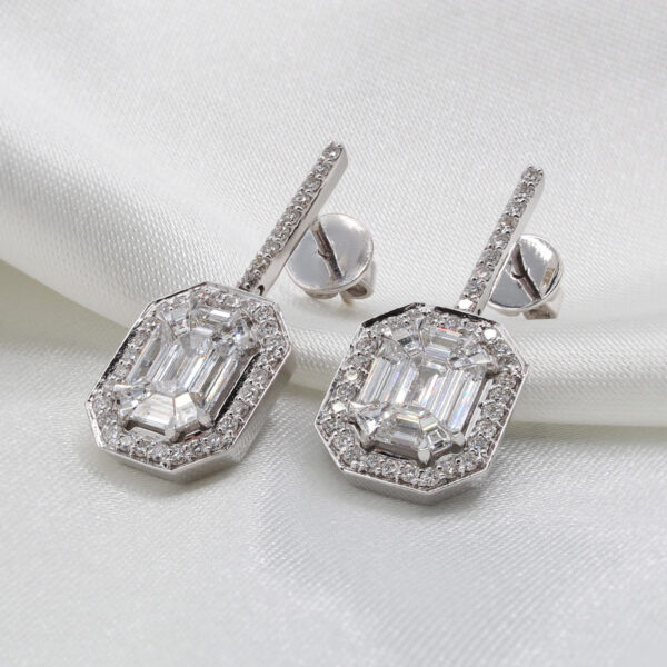 "Twinkling" Estate Diamond Earrings - Image 2