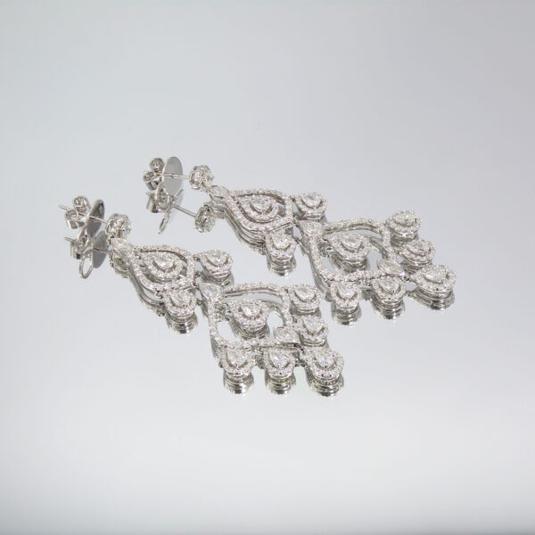"Shimmer" Vintage Diamond Earrings - Image 2