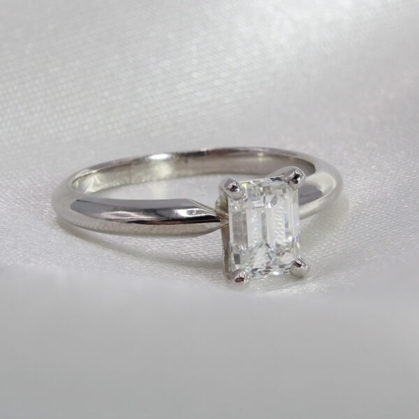 "Emerald Envy" Solitaire Diamond Ring - Image 2