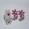 "Poinsettia" Diamond and Ruby Ring - Image 2
