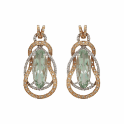 "Ethereal Elegance" Green Amethyst Earrings