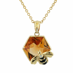EFFY Citrine Honeybee Pendant