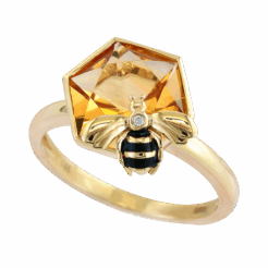 EFFY Citrine Honeybee Ring