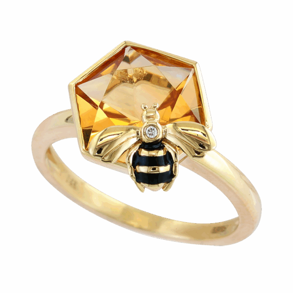 EFFY Citrine Honeybee Ring