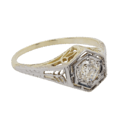 "Interwoven" Art Deco Diamond Ring