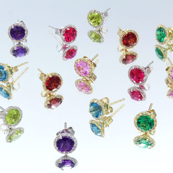 DABAKAROV Green Amethyst Stud Earrings - Image 4