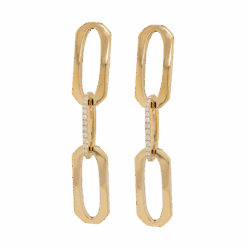 "Modern Minimalist" Diamond Paperclip Earrings