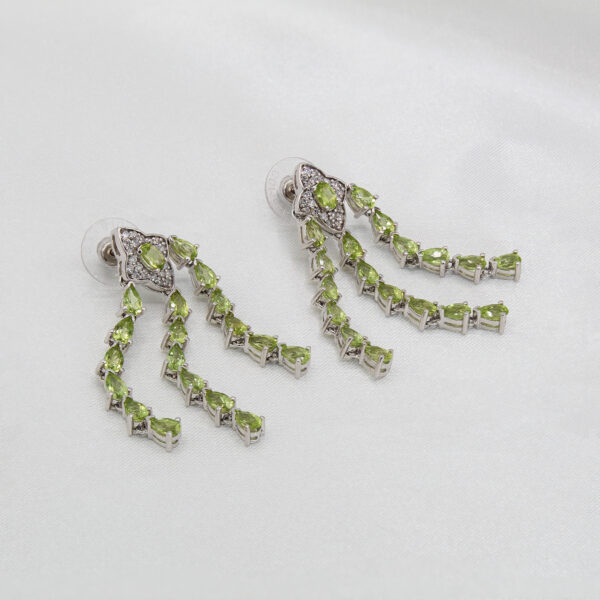 "Cascading" Peridot Earrings - Image 2