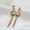 "Rainbow Waterfall" Multistone Earrings - Image 2
