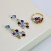 "Rainbow Chandelier" Multistone Earrings - Image 3