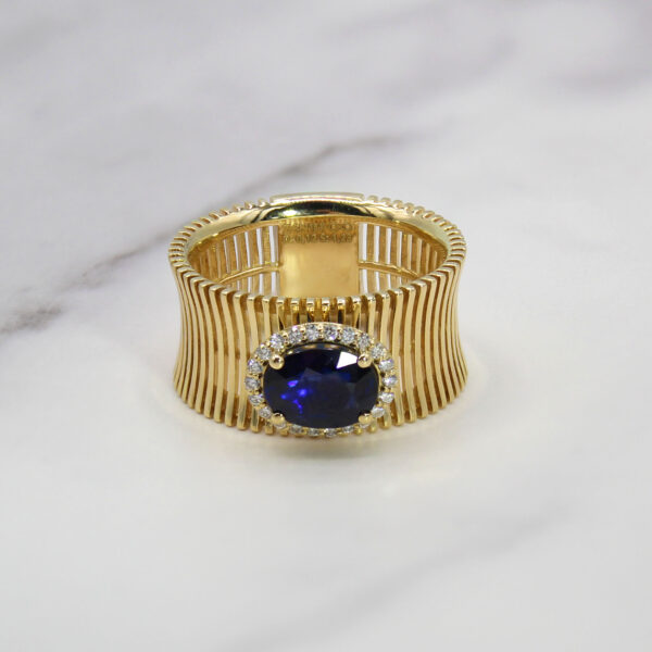 "Sapphire Symphony" Sapphire Ring - Image 2