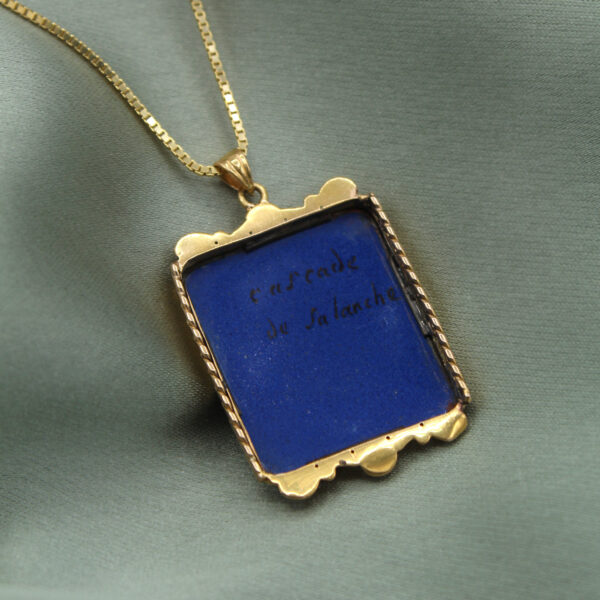 "Cascade de Sallanches" Victorian Enamel Pendant - Image 3